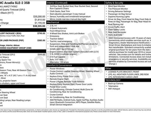 Used 2019 GMC Acadia SLE w/ Driver Alert Package I image 2