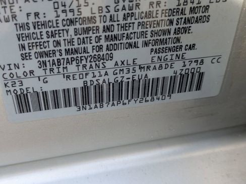 Used 2015 Nissan Sentra SL w/ Navigation Package image 33