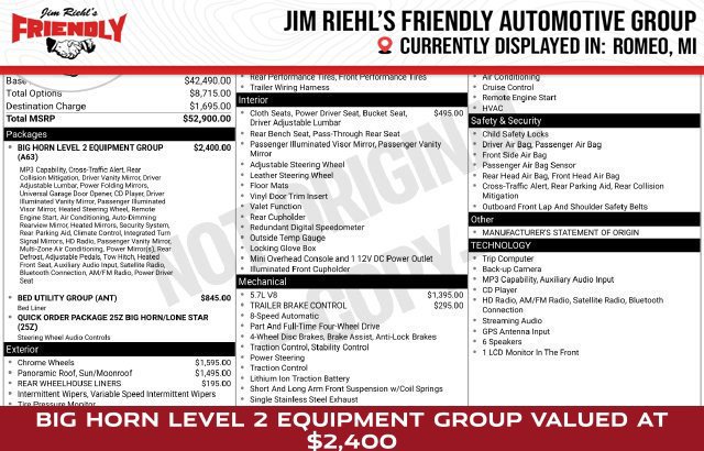Used 2019 RAM 1500 Big Horn AWD/4WD image 1