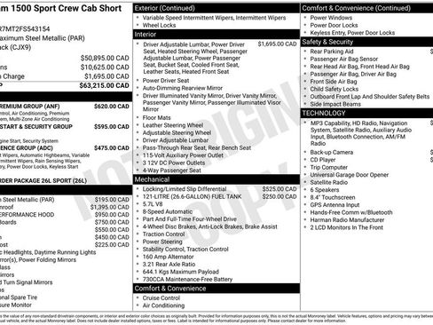 Used 2015 RAM 1500 Sport w/ Sport Premium Group AWD/4WD image 2