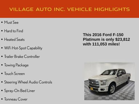 Used 2016 Ford F150 Platinum w/ Equipment Group 701A Luxury image 7