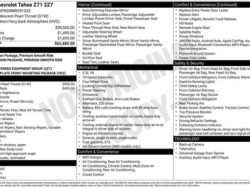 Used 2021 Chevrolet Tahoe Z71 AWD/4WD image 58