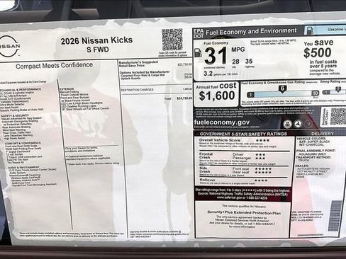 New 2026 Nissan Kicks S FWD image 35