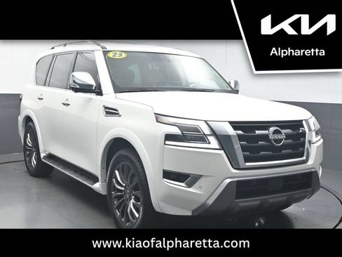 Used 2023 Nissan Armada Platinum w/ Captain's Chairs Package AWD/4WD image 1