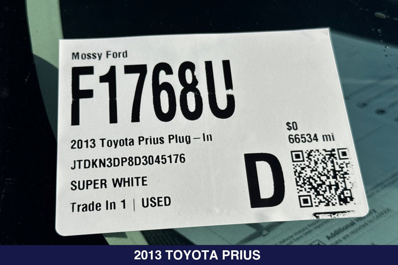 Used 2013 Toyota Prius Prime Plug-In Hybrid FWD image 2