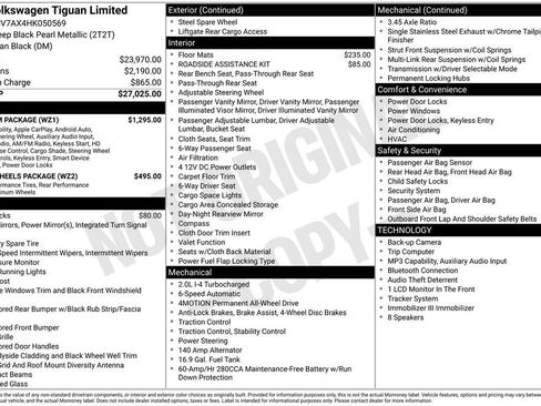 Used 2017 Volkswagen Tiguan Limited w/ Premium Package AWD/4WD image 4