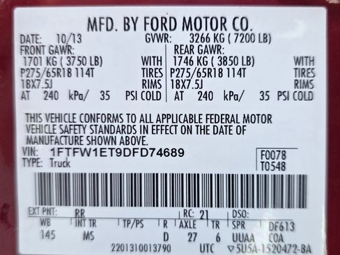 Used 2013 Ford F150 XLT w/ XLT Chrome Pkg AWD/4WD image 36