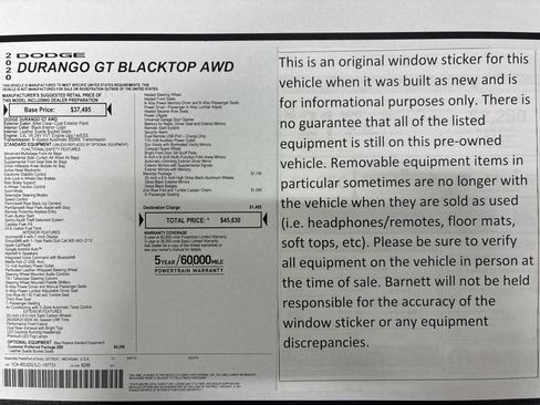 Used 2020 Dodge Durango GT AWD/4WD image 2