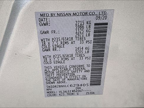 Used 2020 Nissan Pathfinder SV FWD image 35