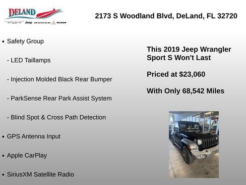 Used 2019 Jeep Wrangler Sport AWD/4WD image 14
