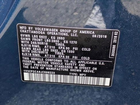 Used 2018 Volkswagen Atlas SE FWD image 15