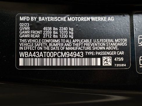 Certified 2023 BMW 430i xDrive Convertible w/ M Sport Package AWD/4WD image 25