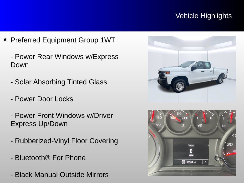 Used 2020 Chevrolet Silverado 1500 W/T w/ Trailering Package AWD/4WD image 8
