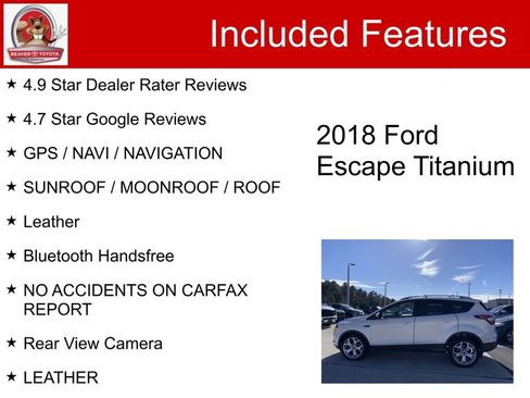 Used 2018 Ford Escape Titanium w/ Ford Safe & Smart Package image 5