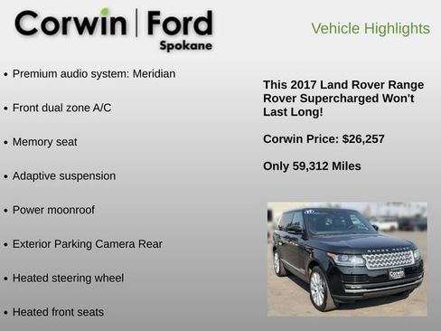 Used 2017 Land Rover Range Rover Supercharged AWD/4WD image 6