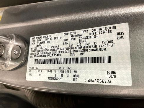 Used 2022 Ford Escape SEL w/ Technology Package AWD/4WD image 37