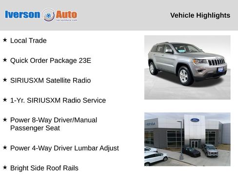 Used 2015 Jeep Grand Cherokee Laredo w/ Quick Order Package 23E AWD/4WD image 2