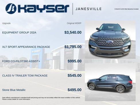 Used 2022 Ford Explorer XLT w/ Equipment Group 202A AWD/4WD image 2