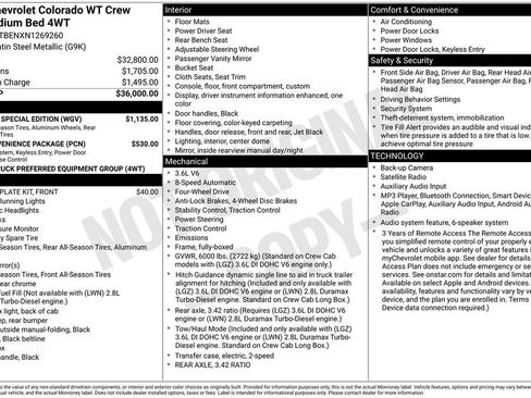Used 2022 Chevrolet Colorado W/T w/ Custom Special Edition AWD/4WD image 30