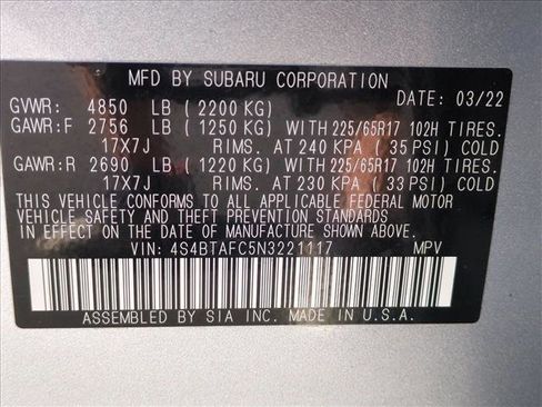 Certified 2022 Subaru Outback Premium image 24