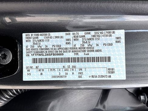 New 2025 Ford F150 Lariat w/ Equipment Group 501A Mid image 13