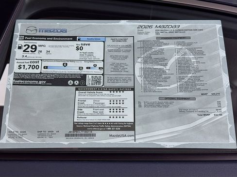 New 2026 MAZDA MAZDA3 Carbon image 19