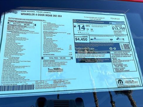 New 2026 Jeep Wrangler Unlimited Rubicon 392 w/ Quick Order Package 27X Moab AWD/4WD image 15