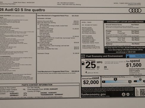 New 2026 Audi Q3 quattro 2.0T image 32