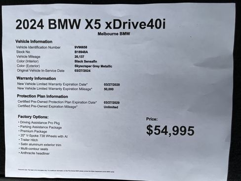 Used 2024 BMW X5 xDrive40i w/ Premium Package AWD/4WD image 38