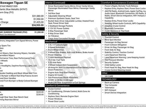 Used 2024 Volkswagen Tiguan SE w/ Panoramic Sunroof Package image 13