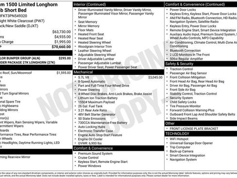 Used 2023 RAM 1500 Limited w/ Body Color Bumper Group image 37