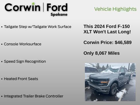 Used 2024 Ford F150 XLT w/ Equipment Group 302A MID image 12