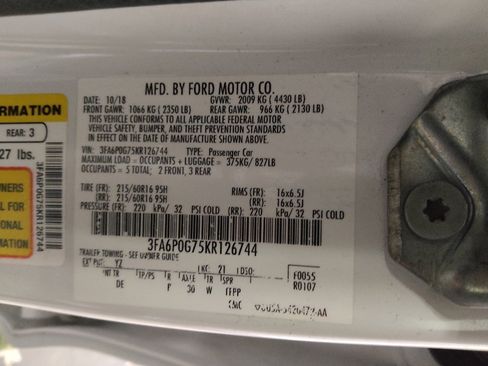 Used 2019 Ford Fusion S image 33