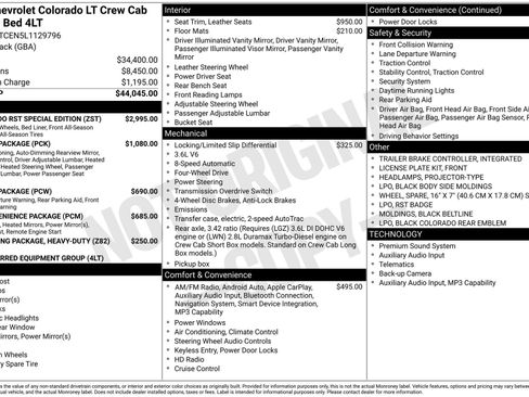 Used 2020 Chevrolet Colorado LT w/ Colorado RST Special Edition AWD/4WD image 3