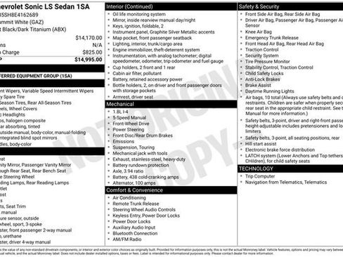 Used 2014 Chevrolet Sonic LS image 10