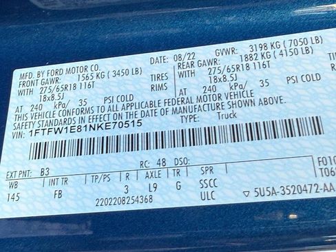 Certified 2022 Ford F150 XLT w/ Equipment Group 302A High image 28