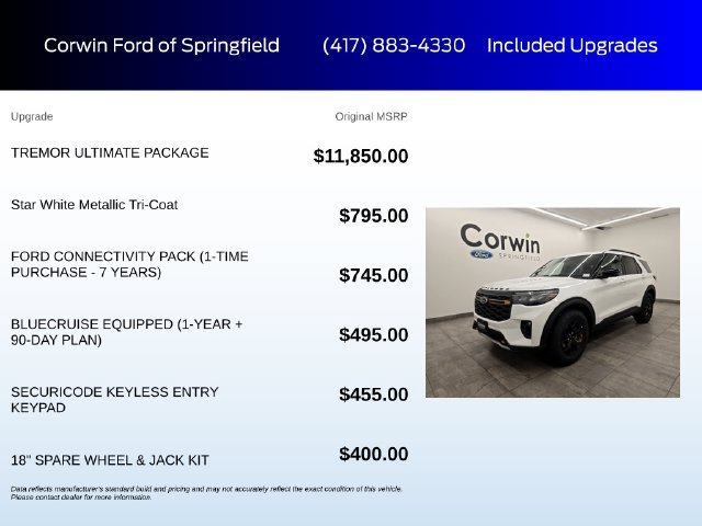 New 2026 Ford Explorer Tremor w/ Tremor Ultimate Package AWD/4WD image 5