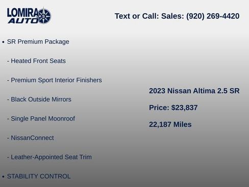Used 2023 Nissan Altima 2.5 SR AWD/4WD image 6