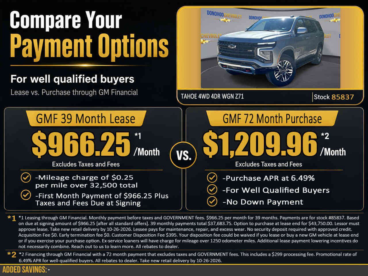 New 2027 Chevrolet Tahoe Z71 w/ Comfort Package AWD/4WD image 2