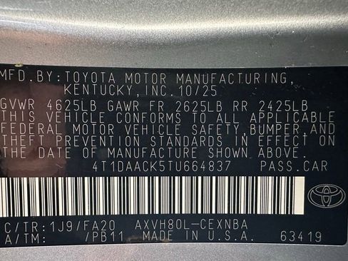 Used 2026 Toyota Camry LE image 11