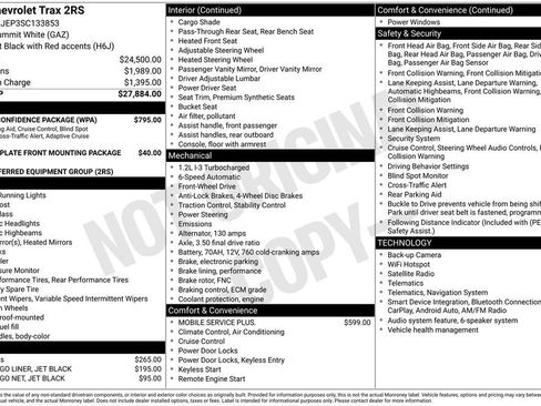 Certified 2025 Chevrolet Trax RS w/ Driver Confidence Package FWD image 11