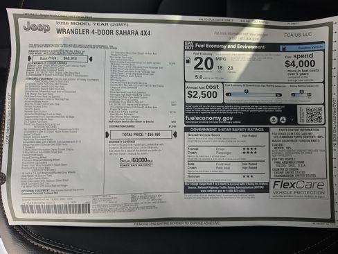 New 2026 Jeep Wrangler Unlimited Sahara AWD/4WD image 33