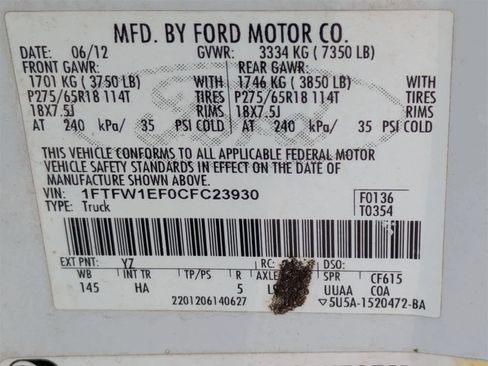 Used 2012 Ford F150 Lariat w/ Lariat Chrome Pkg image 11