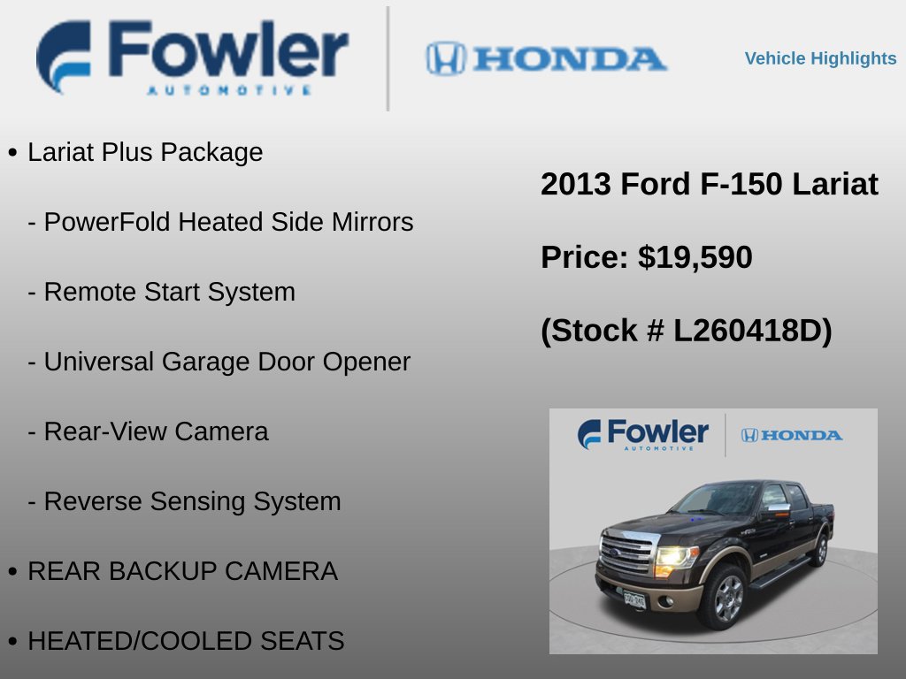 Used 2013 Ford F150 Lariat w/ Luxury Equipment Group AWD/4WD image 8