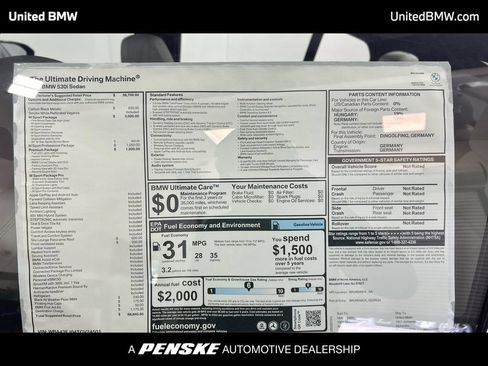 Used 2026 BMW 530i w/ M Sport Package RWD image 23