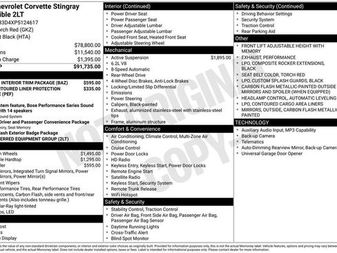 Used 2023 Chevrolet Corvette Stingray Preferred Conv w/ Stealth Interior Trim Package image 2