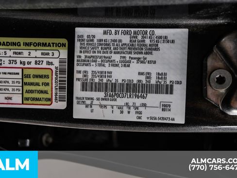 Used 2020 Ford Fusion SEL image 63