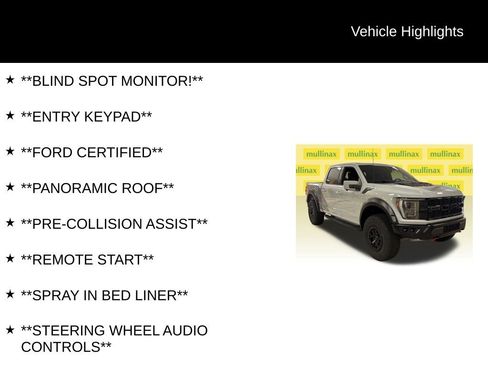 Certified 2023 Ford F150 Raptor w/ Equipment Group 802A Raptor R AWD/4WD image 12