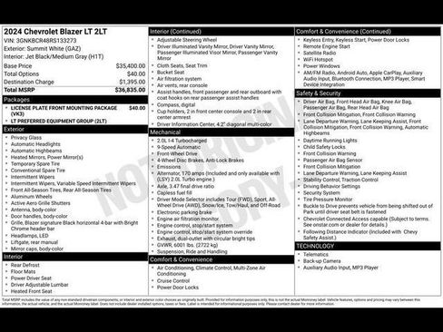Certified 2024 Chevrolet Blazer LT FWD image 36