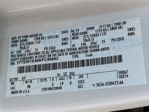 Used 2019 Ford F150 Platinum w/ Equipment Group 701A Luxury AWD/4WD image 27